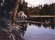 Johnson, Frank Tenney Cove in Yellowstone Park Spain oil painting artist
